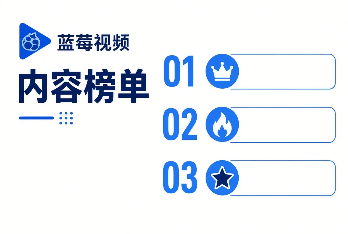 蓝莓视频内容榜单视觉